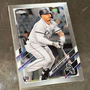 Topps Chrome Baseball Card - Dynamic Silver and Black Design